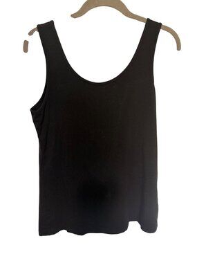 Felina Tank Reversible V and Scoop Neck Black Womans XL
